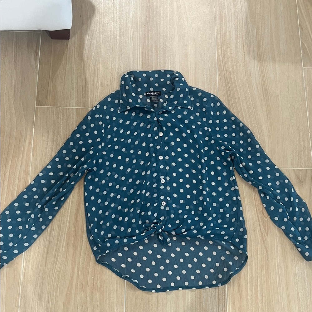 Polka Dot Shirt - Blue